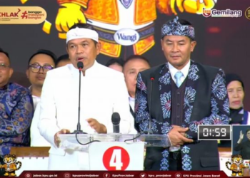 Paslon Pilgub Jabar nomor urut 4 Dedi Mulyadi-Erwan Setiawan.