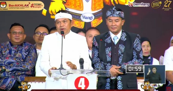 Paslon Pilgub Jabar nomor urut 4 Dedi Mulyadi-Erwan Setiawan.