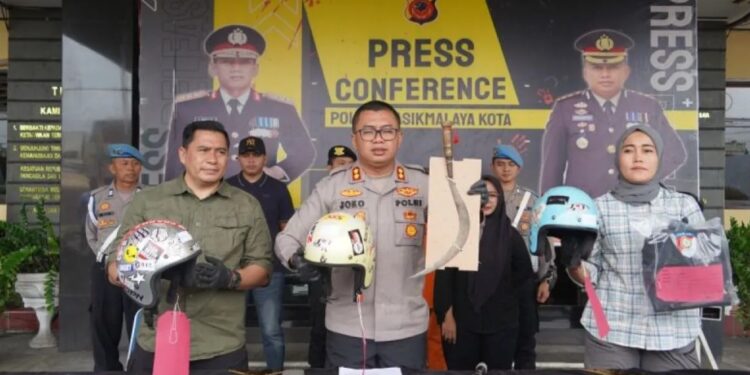 Polres Tasikmalaya Kota Tangkap Lima Berandalan Bermotor Penganiaya Warga