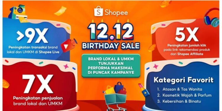 Penjualan Brand Lokal dan UMKM Tembus 7 Kali Lipat pada Shopee 12.12 Birthday Sale