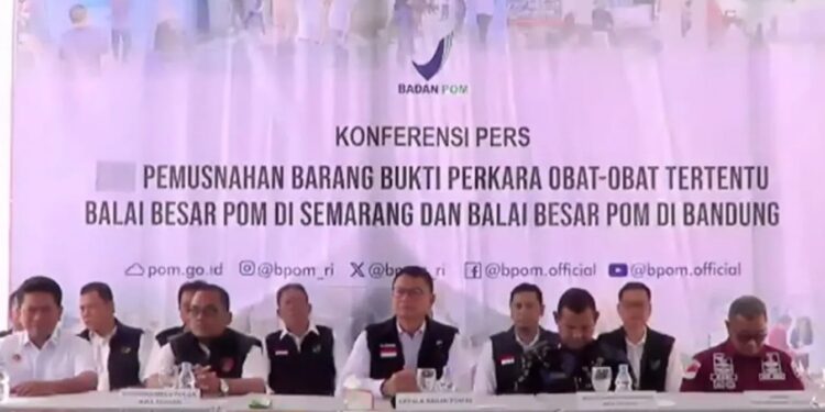 BPOM Musnahkan Obat Ilegal dan Bahan Alam Ilegal dengan Nilai Ratusan Miliar di Jateng dan Jabar