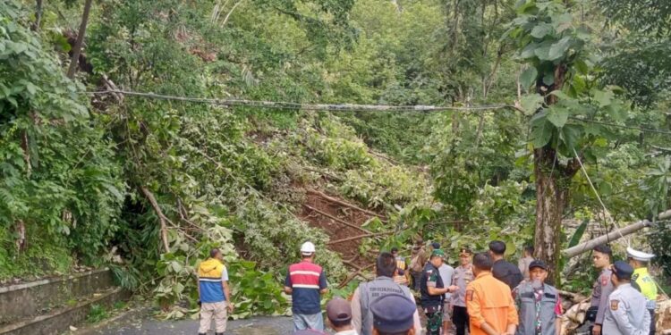 Ruas Jalan Bagbagan-Kiaradua Kembali Tertimbun Longsor di Sukabumi