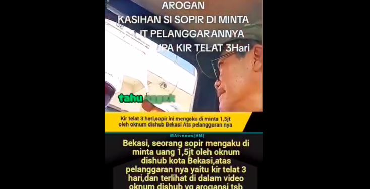 Oknum Dishub Diduga Minta Rp 1,5 Juta karena KIR Mati, Videonya Viral di Medsos