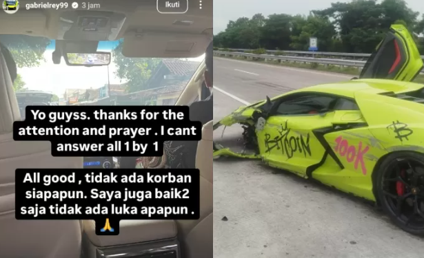 Gabriel Rey, Crazy Rich Surabaya, Selamat Usai Kecelakaan di Tol Jombang-Mojokerto